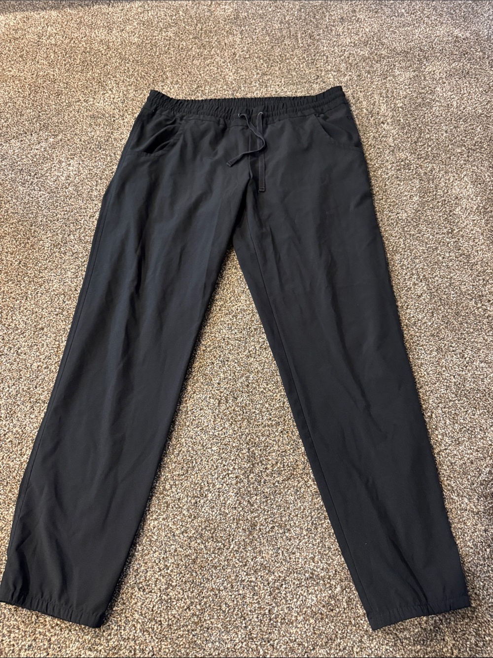 Gap Fit: Womens Black Drawstring Elastic Waist Casual Pants Medium